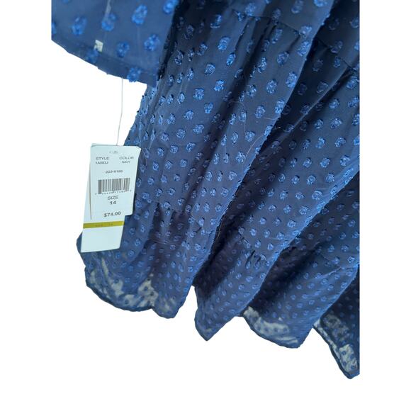 R & K Originals Women's 3/4 Sleeve Babydoll Dress Size 14 w3213 - Picture 9 of 10